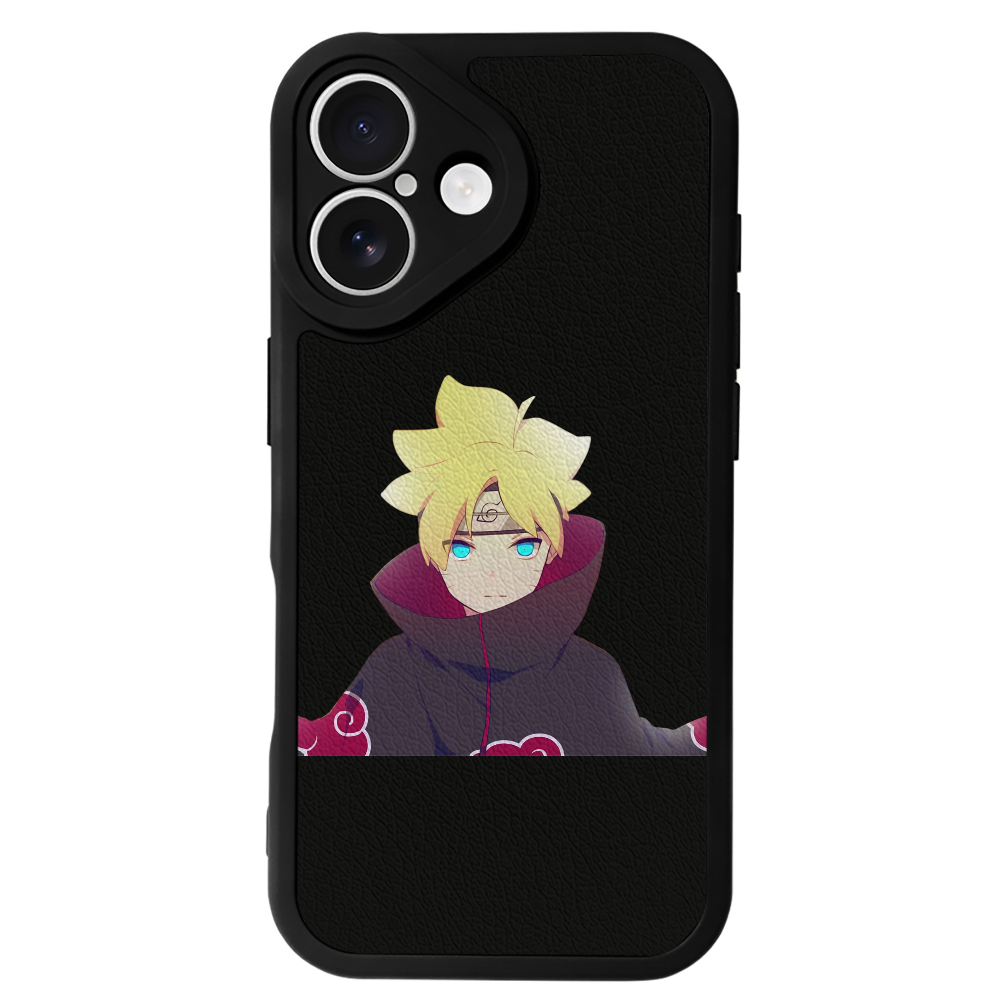 （画像用） NARUTO -ナルト- うずまき ボルト Uzumaki Boruto 【iPhone 16シリーズ対応】シリコンスマホケース（レザー調） 材質：シリコン